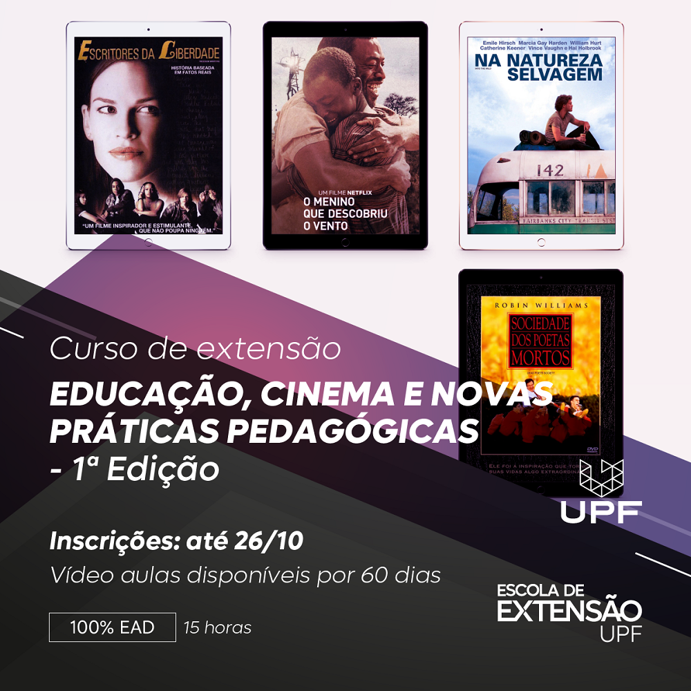 Educação, cinema e novas práticas pedagógicas” é tema de curso de extensão  da UPF - UPF | Universidade de Passo Fundo