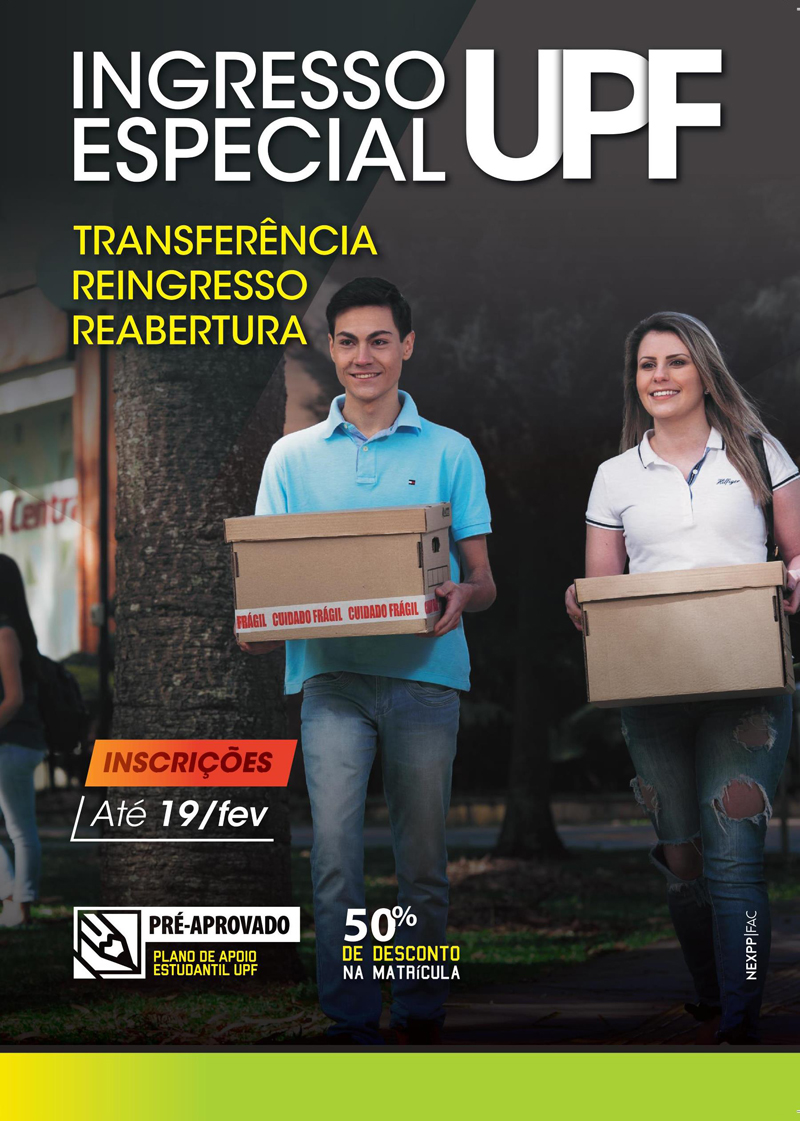 Ingresso Especial Na UPF Está Com Inscrições Abertas - UPF ...